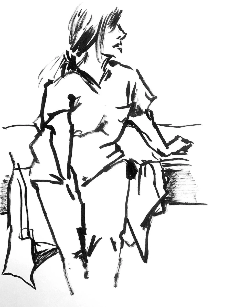 Dessin de Diane Guyot de Saint Michel, 2020.