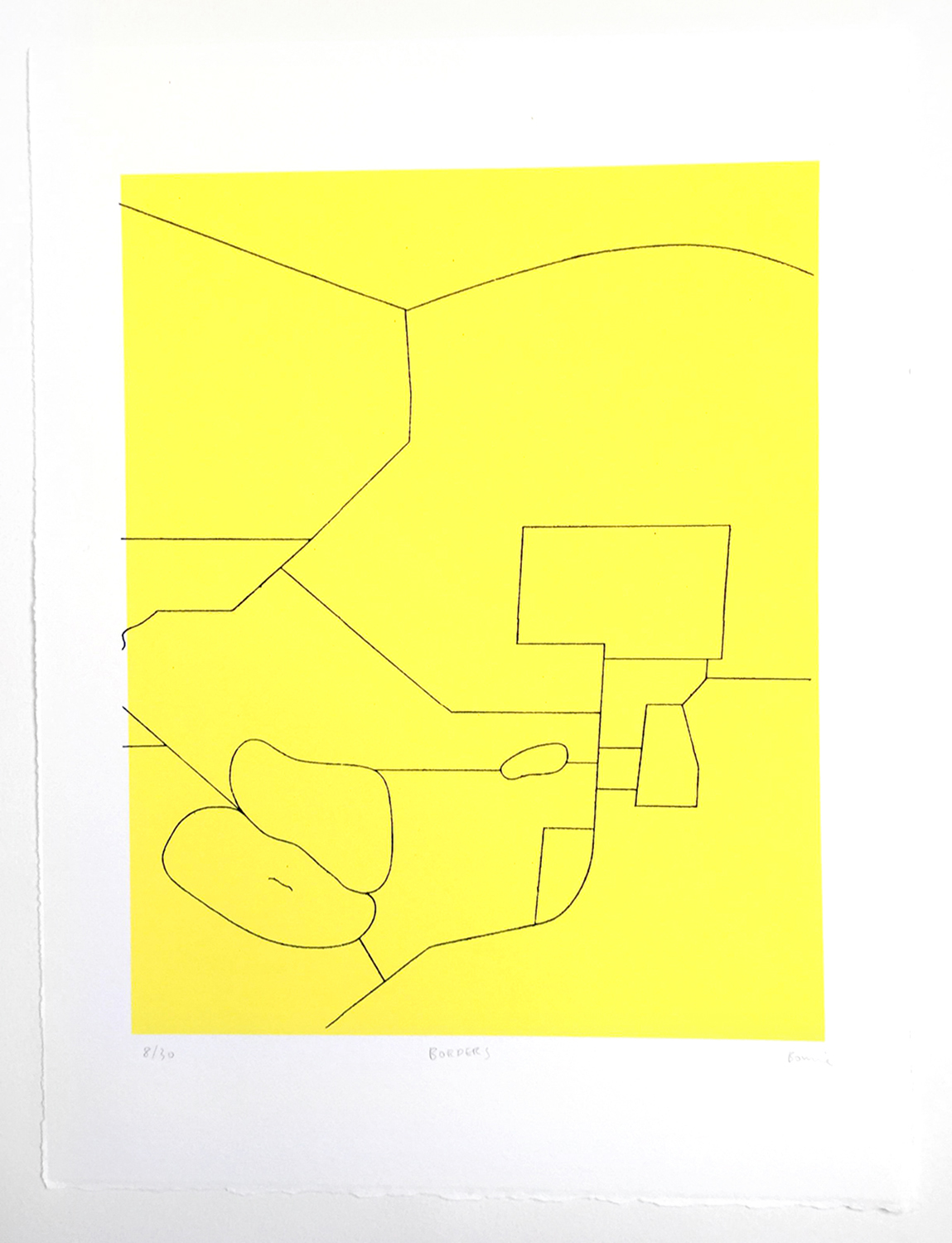 Borders de Bonnie Wong, Atelier Vis-à-Vis Editions, sérigraphie sur papier Arche
