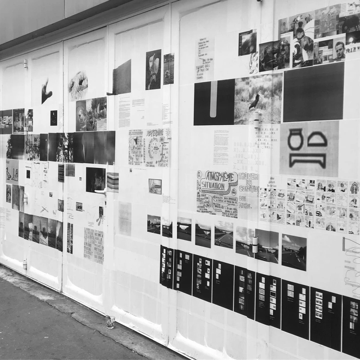 matteo demaria, <em>poëme perdu trouvé</em> (auteur anonyme), détail de l’installation, 2020. © matteo demaria