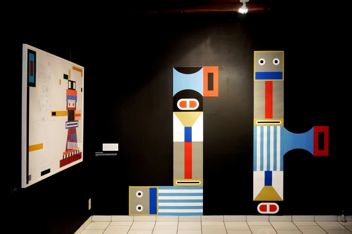 Nathalie Du Pasquier, vue de l’exposition « Va-et-vient » à La Métairie Bruyère, été 2021.