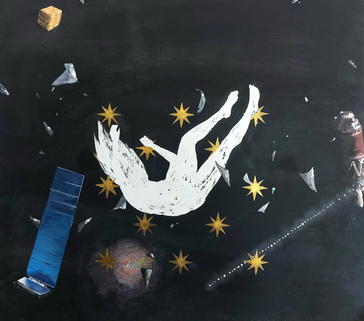 Luce Moreau, <em>La femme qui tombe du ciel</em>, Étude pour fresco et sgraffito en coupole, 2026