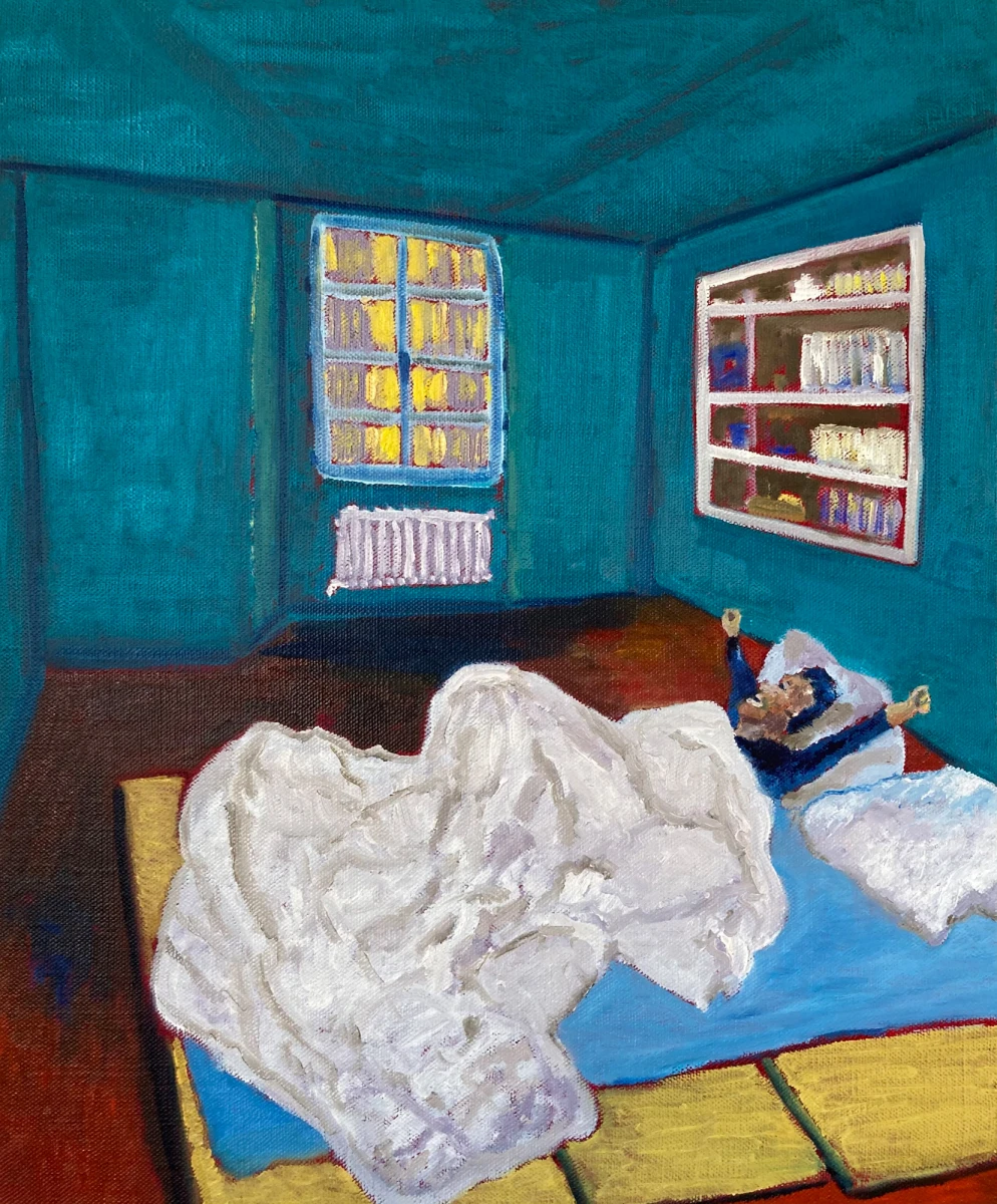 Gilles Benistri, Le bonheur, 2020, huile sur toile, 50x61cm