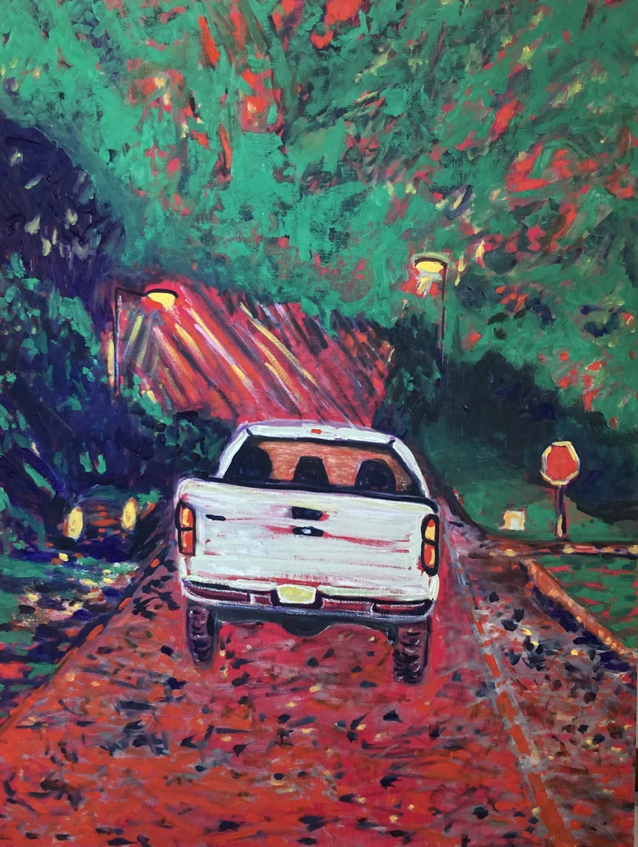 Gilles Benistri, <em>Back from Zebulon</em>, huile sur toile, 116 x 89cm, 2023. ©Gilles Benistri