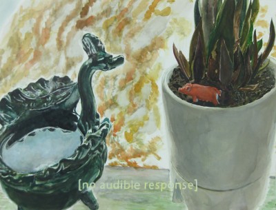 Olivier Dautais, *No audible response*, aquarelle et acrylique sur papier coton, 24x32cm, ©Olivier Dautais