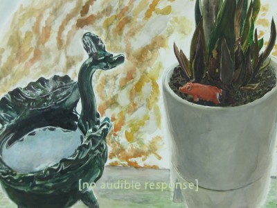 Olivier Dautais, *No audible response*, aquarelle et acrylique sur papier coton, 24x32cm, ©Olivier Dautais