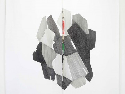 Alexandra Sá, *Units-3.3*, graphite et collage sur papier Fabiano, 2017. ©Jérôme Combe