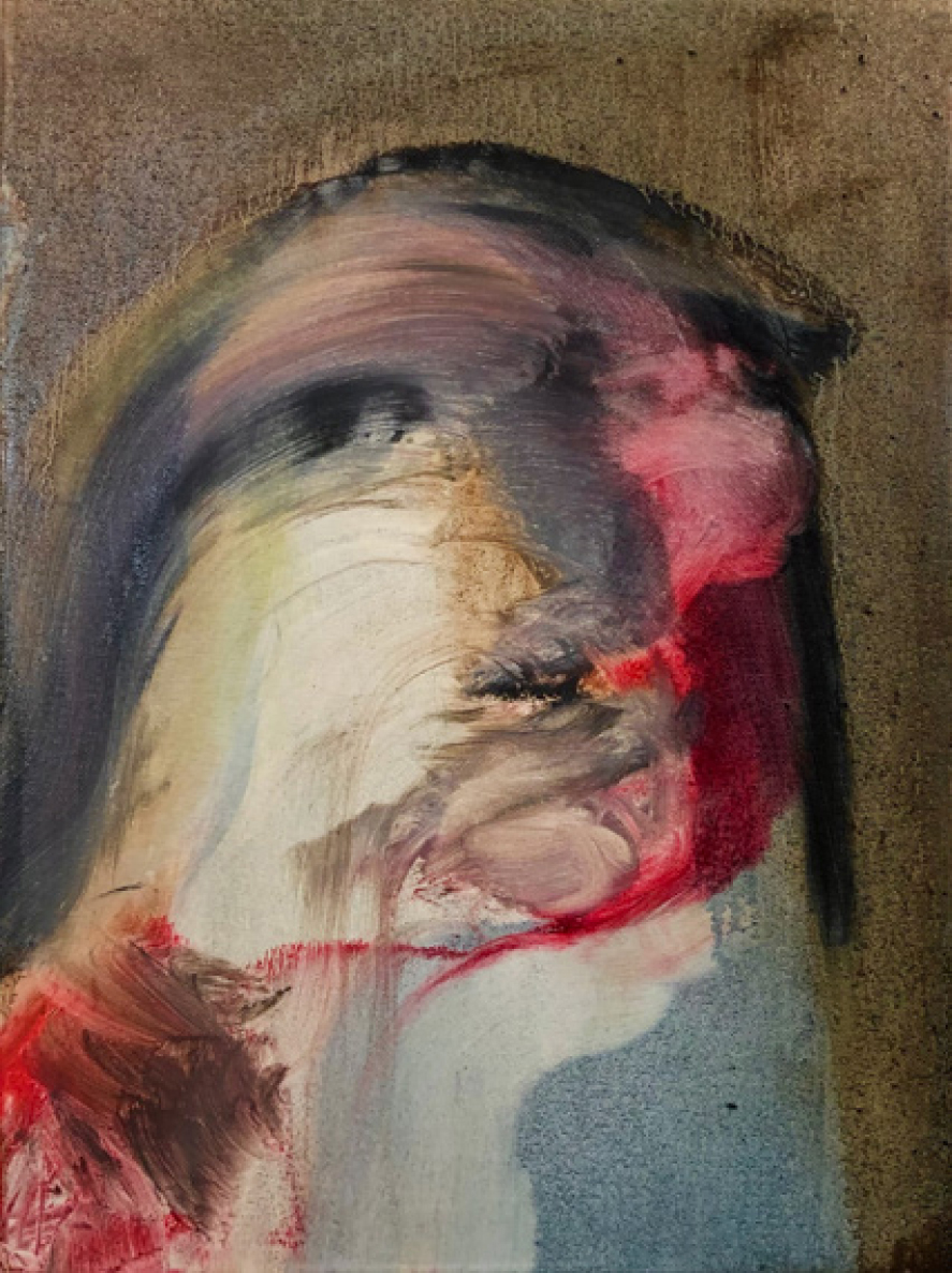 Clara Romero Aguado, *Portrait*, huile sur toile, 2023.