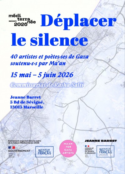 *Déplacer le silence*. Graphisme par Feyrel Kaabeche