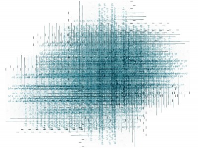 *Je voulais écrire mais j'ai dessiné*, digigraphie, Barbara Carnevale, 180 x 180 cm, 2025