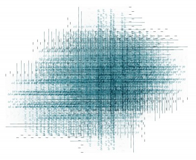 *Je voulais écrire mais j'ai dessiné*, digigraphie, Barbara Carnevale, 180 x 180 cm, 2025