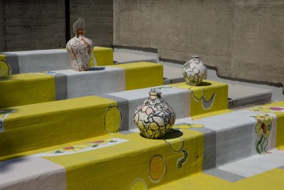 Perrine Boudy, DNSEP, Juillet 2023, techniques mixtes, vue d’exposition, dimensions variables, Villa
Arson, Nice
© Orianne Coton