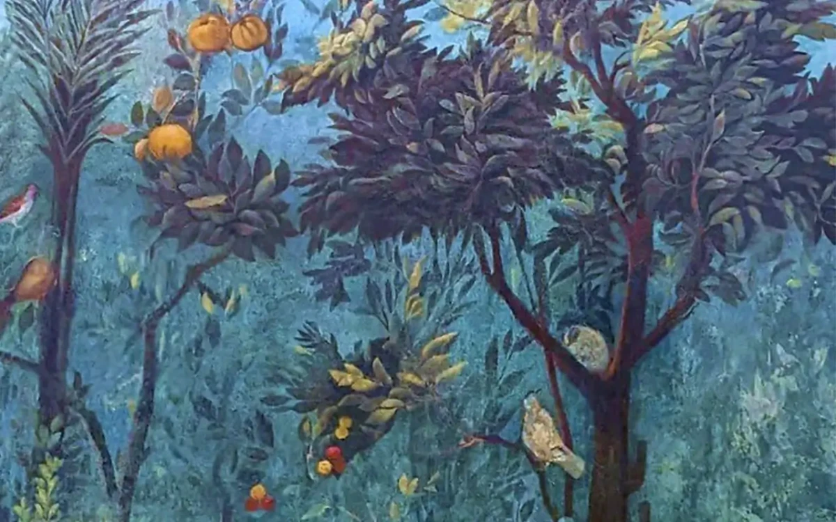 Fresque du Nymphée souterrain de la Villa Livia, Musée national romain, Rome