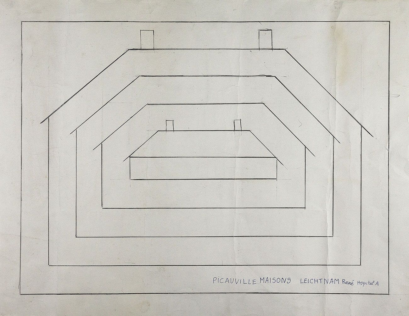 Dessin de René Leichtnam, deuxième moitié du XXe siècle © Collection particulière, D.R.