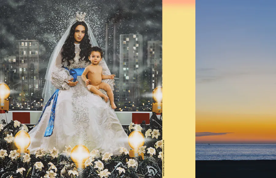 Pierre et Gilles, *La Vierge à l’enfant*, Hafsia Herzi et Loric, 2009, ©Pierre et Gilles