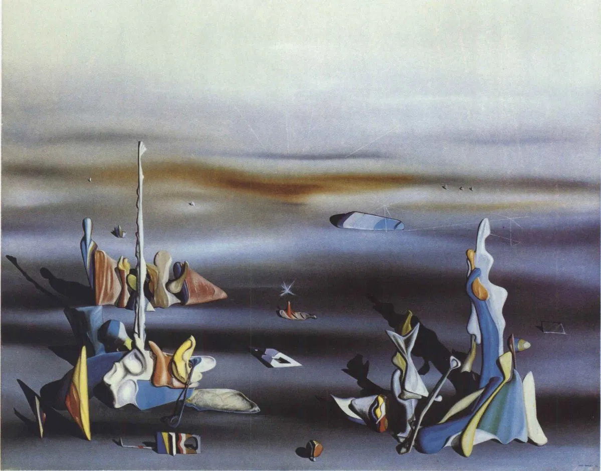 Yves Tanguy - Les cinq etrangers The Five Strangers, 1941 (détail) - Le surréalisme dans l’art américain à la Vieille Charité – Marseille