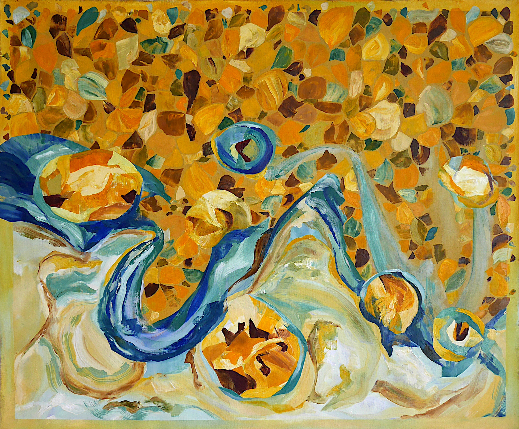 Melissa Sinapan, *Le désert*, 2020, huile sur toile libre, 118 x 138 cm. © Melissa Sinapan.