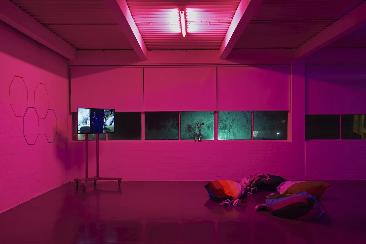 Mathew Parkin, <em>slope-tend-big</em>, 2016, vue d’installation, Grand Union. Courtesy de l’artiste et Grand Union. © Patrick Dandy.