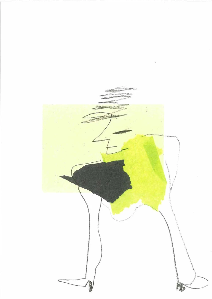 Valentina Piredda, de la série <em>Abbiamo almeno tre elementi in comune</em> dessin et aquarelle sur papier, 75x50 cm, 2018, photo V.P.