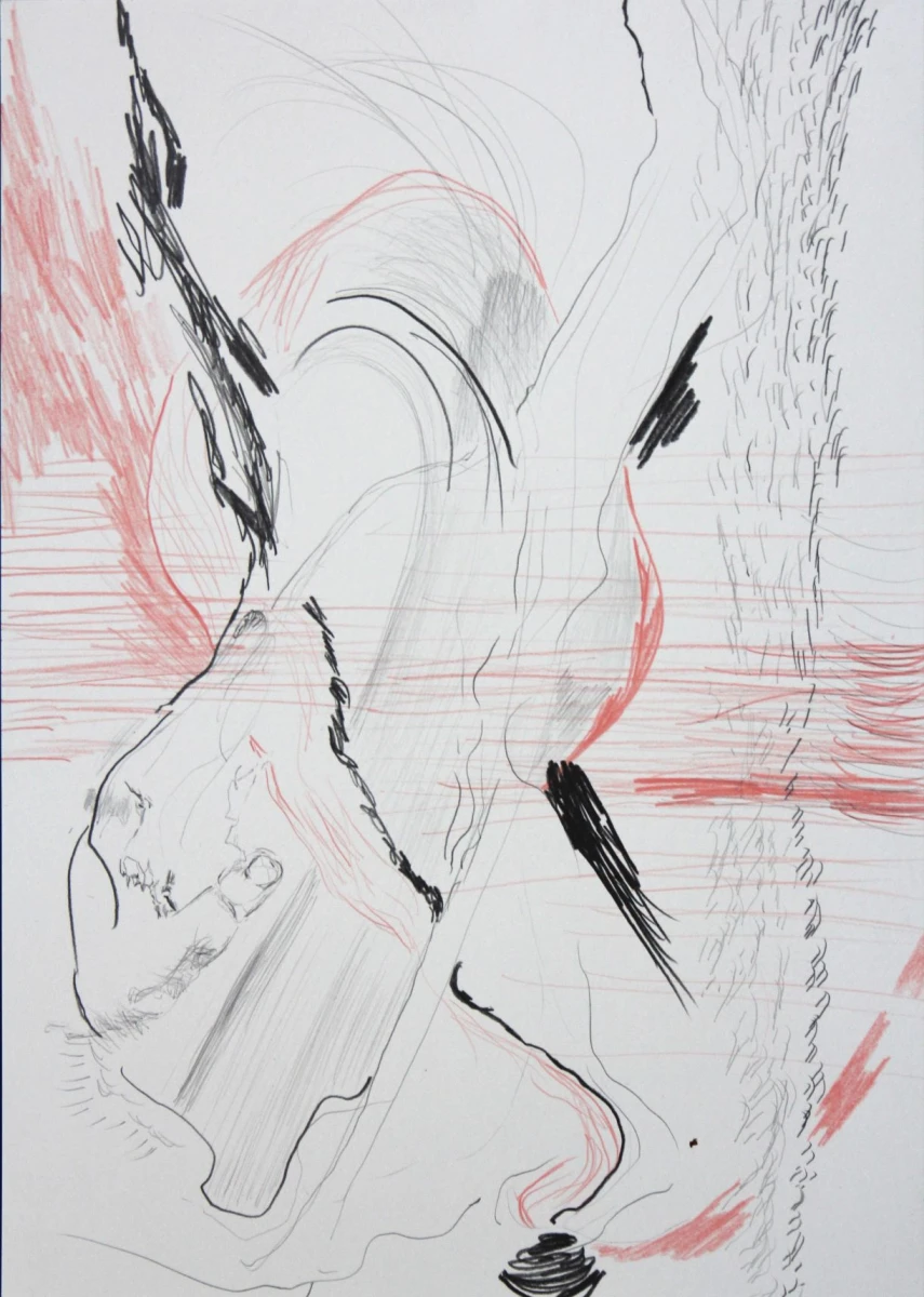 Nathalie Noé Adam, <em>Matin</em>, crayon graphite sur papier, 2022